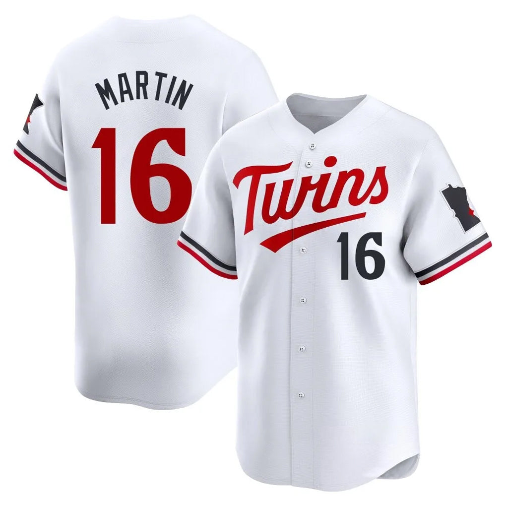 M.Twins #16 Austin Martin Player White Home Limited Fdoa Stitched Jerseys