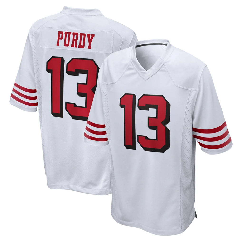 SF.49ers #13 Brock Purdy Player White Limited Alternate Home Game Gdoa Stitched Jerseys