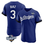 LA.Dodgers #3 Edwin D¨ªaz Player Royal World Series City Connect Elite Home Fdoa Stitched Jerseys