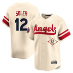 LA.Angels #12 Jorge Soler Player Cream City Connect Limited Home Fdoa Stitched Jerseys