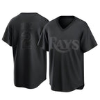 T.Bay Rays #2 Yandy Diaz Player Black Home Game Fdoa Stitched Jerseys