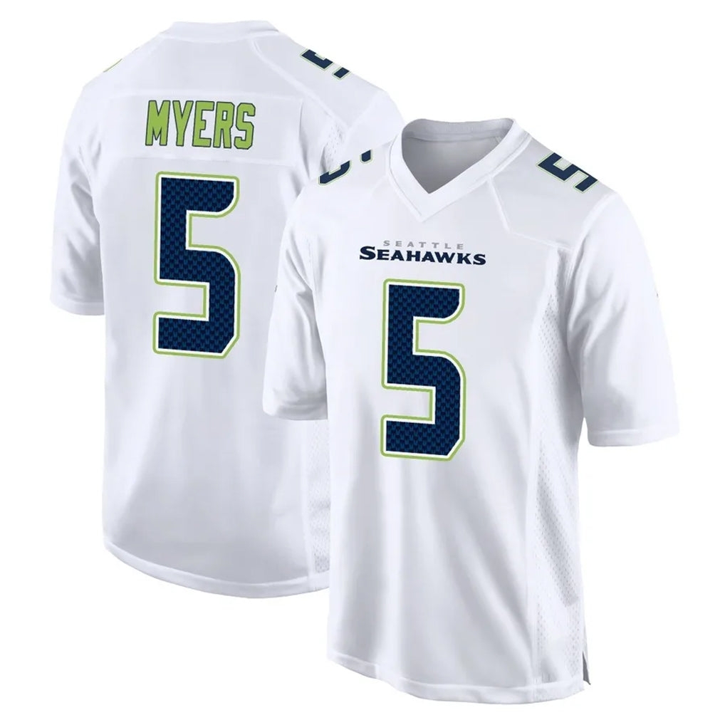 S.Seahawks #5 Jason Myers Player White Tundra Fashion Home Game Gdoa Stitched Jerseys