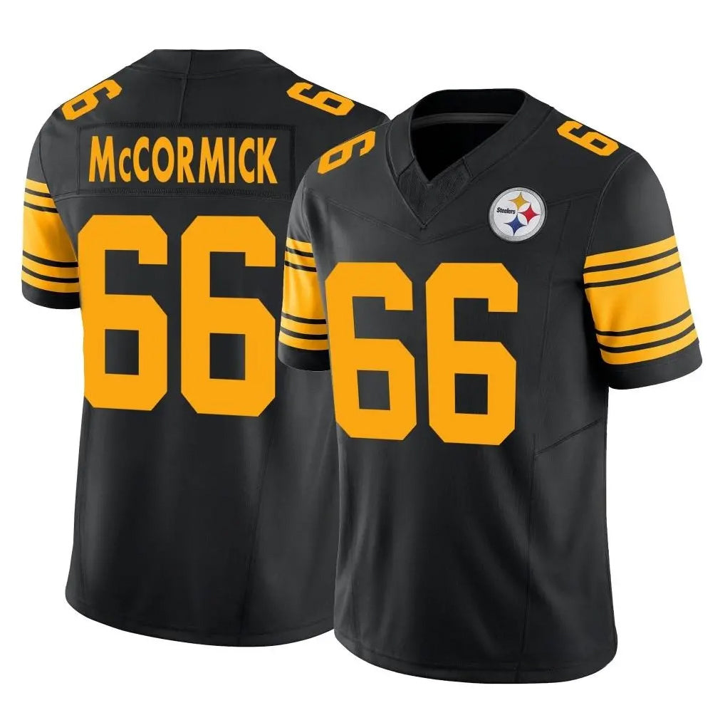 P.Steelers #66 Mason McCormick Player Black Limited 2nd Alternate Vapor F.U.S.E. Home Game Gdoa Stitched Jerseys