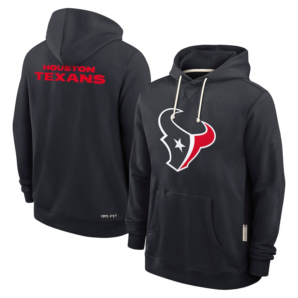 H.Texans ## Texans Blank Player Navy Sideline Standard Home Dri-FIT Hoodie Gdoa Stitched Jerseys