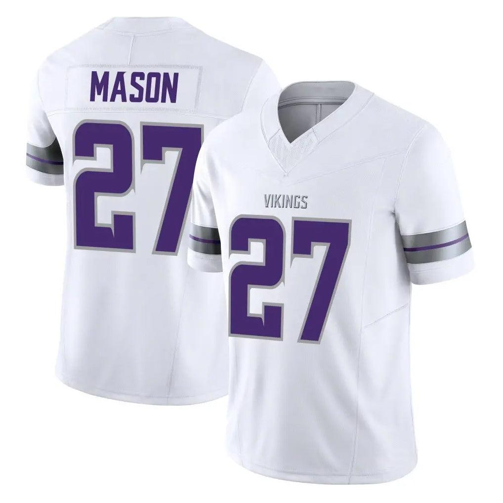 M.Vikings #27 Jordan Mason Player White Limited Alternate Vapor F.U.S.E. Home Game Gdoa Stitched Jerseys