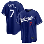 LA.Dodgers #7 Blake Snell Player Royal Game Home Fdoa Stitched Jerseys