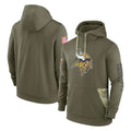 M.Vikings ## Vikings Blank Player Olive Salute to Service Pullover Hoodies Gdoa Stitched Jerseys