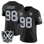 LV.Raiders #98 Maxx Crosby Player Black 2026 Vapor Limited Home Game Gdoa Stitched Jerseys