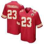 KC.Chiefs #23 Drue Tranquill Player Red Home Game Gdoa Stitched Jerseys