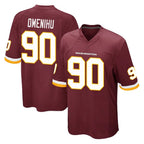 W.Commanders #90 Charles Omenihu Player Burgundy Team Color Home Game Gdoa Stitched Jerseys