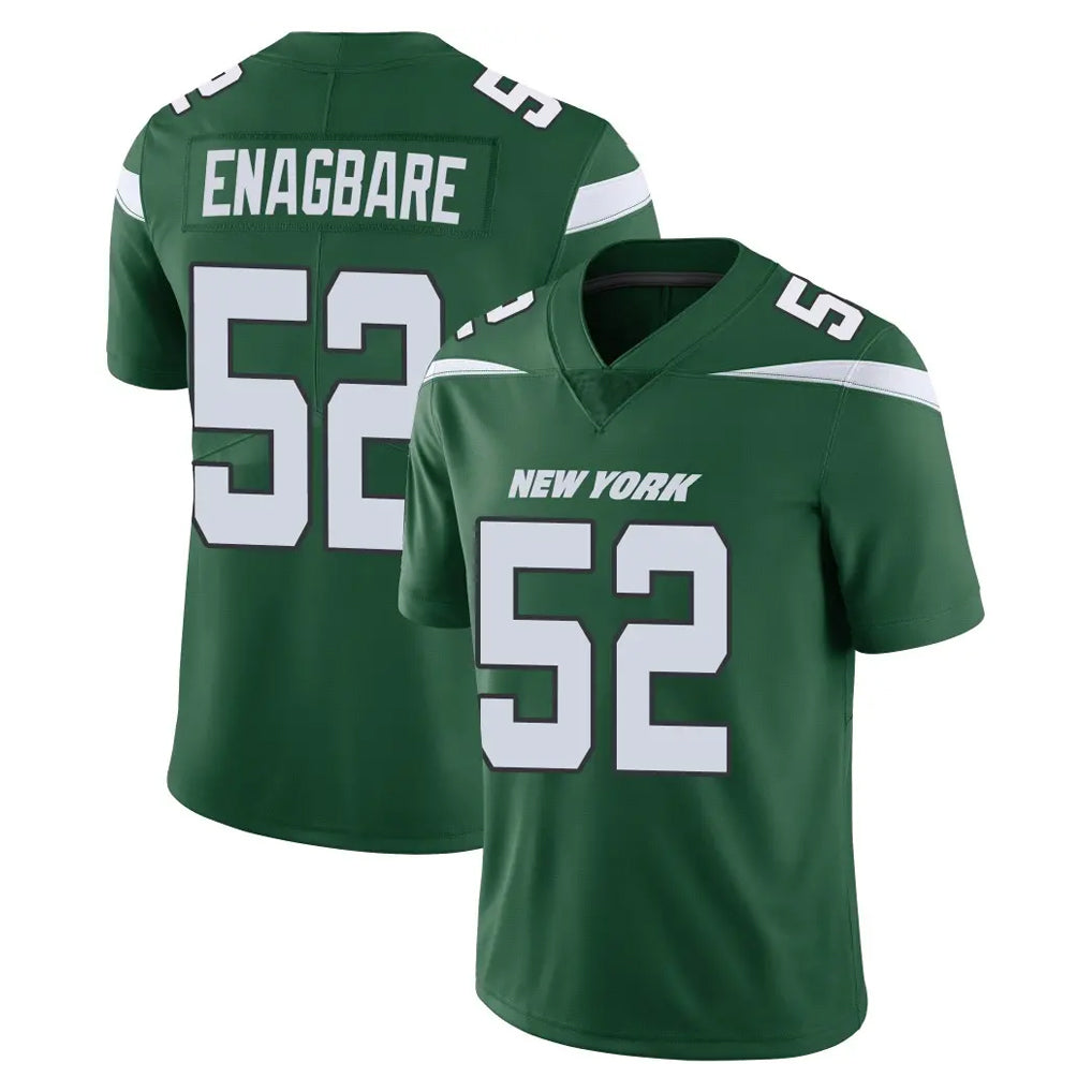 NY.Jets #52 Kingsley Enagbare Player Green Limited Vapor Home Game Gdoa Stitched Jerseys
