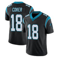 C.Panthers #18 Jalen Coker Player Black Vapor Untouchable Limited Game Gdoa Stitched Jerseys