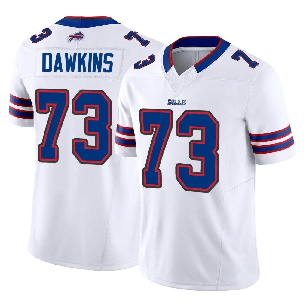 B.Bills #73 Dion Dawkins Player White Vapor F.U.S.E. Limited Home Game Gdoa Stitched Jerseys