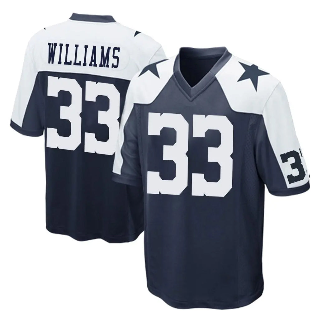 D.Cowboys #33 Javonte Williams Player Navy-White Alternate Home Game Gdoa Stitched Jerseys