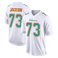 M.Dolphins #73 Austin Jackson Player White Fashion Home Game Gdoa Stitched Jerseys