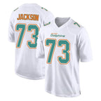 M.Dolphins #73 Austin Jackson Player White Fashion Home Game Gdoa Stitched Jerseys