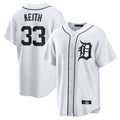 D.Tigers #33 Colt Keith Player White Home Game Gdoa Stitched Jerseys