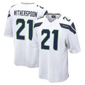 S.Seahawks #21 Devon Witherspoon Player White Home Game Gdoa Stitched Jerseys