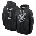 LV.Raiders #1 Tre Tucker Player 2026 Black Logo Pullover Hoodies Limited Game Stitched Jerseys