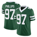NY.Jets #97 Harrison Phillips Player Green Legacy Limited Vapor F.U.S.E. Home Game Gdoa Stitched Jerseys