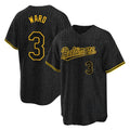 B.Orioles #3 Taylor Ward Player Black Snake Skin City Home Game Gdoa Stitched Jerseys