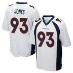 D.Broncos #93 D.J. Jones Player White Game Gdoa Stitched Jerseys