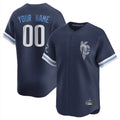 Custom KC.Royals Navy City Connect Limited Home Game Any Name & Number Gdoa Stitched Jerseys