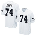 LV.Raiders #74 Kolton Miller Player White Home Game Gdoa Stitched Jerseys