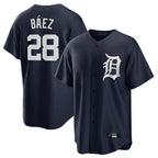 D.Tigers #28 Javier B¨¢ez Player Navy Game Home Gdoa Stitched Jerseys