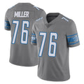 D.Lions #76 Blake Miller Player Gray Vapor Untouchable Limited Home Game Gdoa Stitched Jerseys
