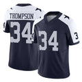 D.Cowboys #34 Jalen Thompson Player Navy-White Limited Alternate Vapor F.U.S.E. Home Game Gdoa Stitched Jerseys