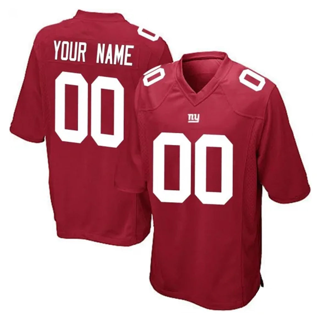 Custom NY.Giants Red Home Game Any Name & Numbers Gdoa Stitched Jerseys