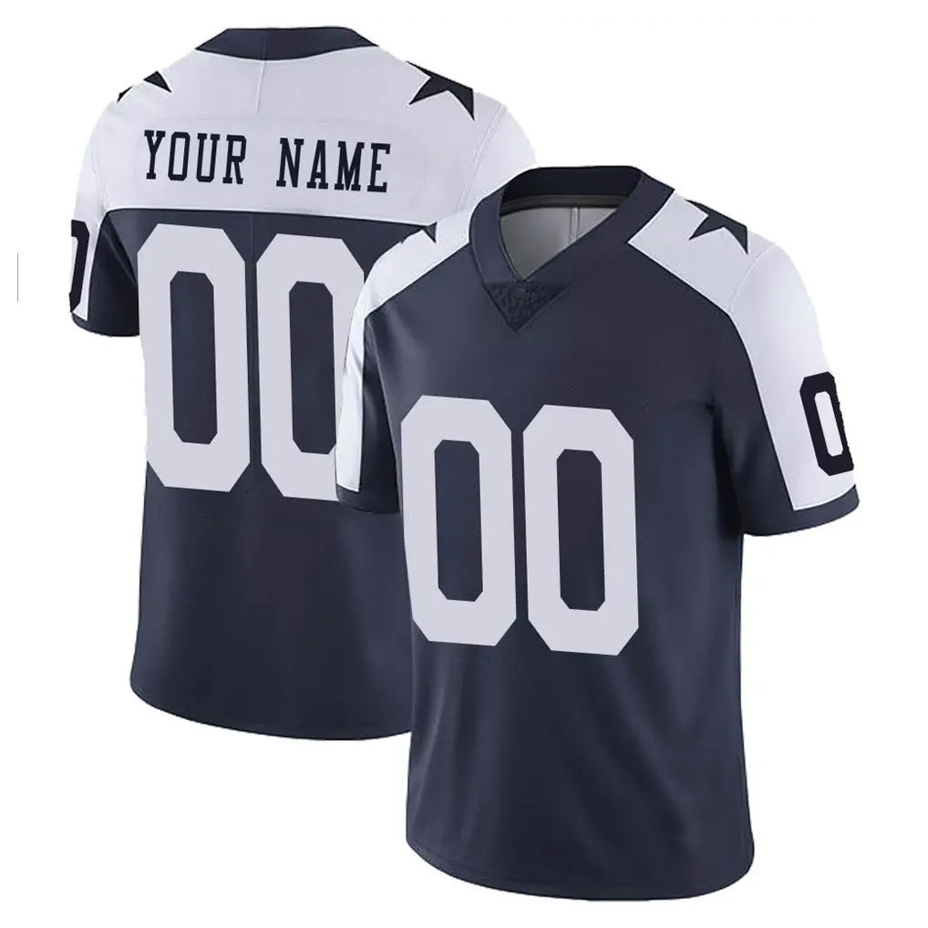 Custom D.Cowboys Navy-White Limited Alternate Vapor Untouchable Home Game Any Name & Numbers Gdoa Stitched Jerseys