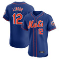 NY.Mets #12 Francisco Lindor Player Royal Limited Elite Home Fdoa Stitched Jerseys