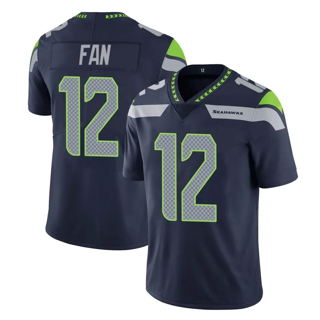 S.Seahawks #12 12th Fan Player Navy Limited Vapor Untouchable Home Game Gdoa Stitched Jerseys