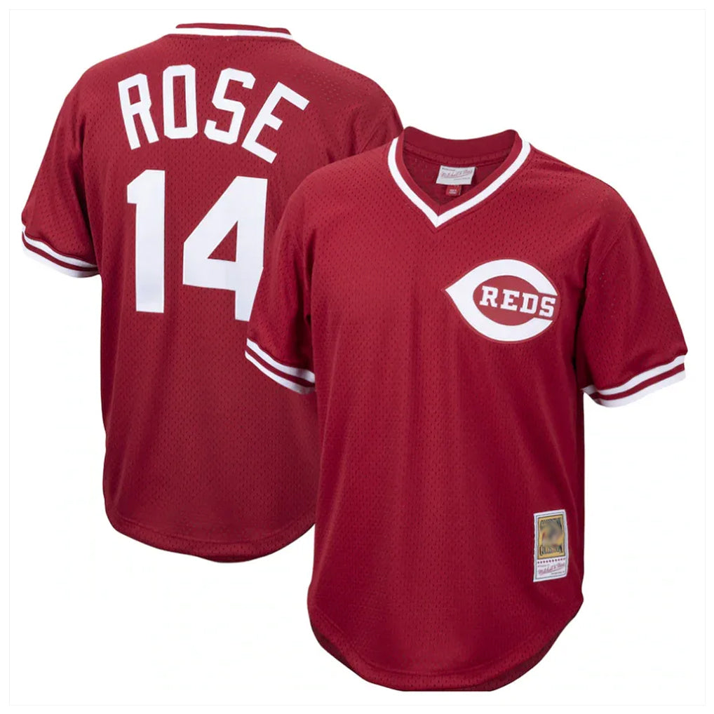 C.Reds #14 Pete Rose Player Red Throwback Cooperstown Collection Limited T-shirt Gdoa Stitched Jerseys