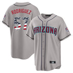 A.Diamondbacks #57 Eduardo Rodriguez Player Gray USA 250 Fourth of July Home Game Gdoa250Ys Stitched Jerseys