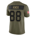 B.Bills #88 Dawson Knox Player Olive Salute to Service Limited Home Game Gdoa Stitched Jerseys