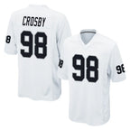 LV.Raiders #98 Maxx Crosby Player White Home Game Gdoa Stitched Jerseys