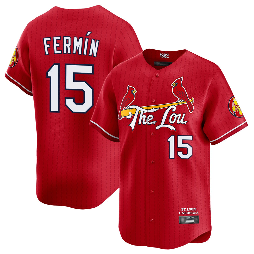 St. Louis Cardinals #15 Jose Fermin Player Red City Connect Limited Fdoa Stitched Jerseys