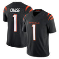 C.Bengals #1 Ja'Marr Chase Player Black Vapor F.U.S.E. Limited Home Game Gdoa Stitched Jerseys