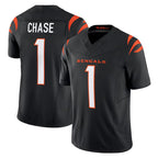 C.Bengals #1 Ja'Marr Chase Player Black Vapor F.U.S.E. Limited Home Game Gdoa Stitched Jerseys