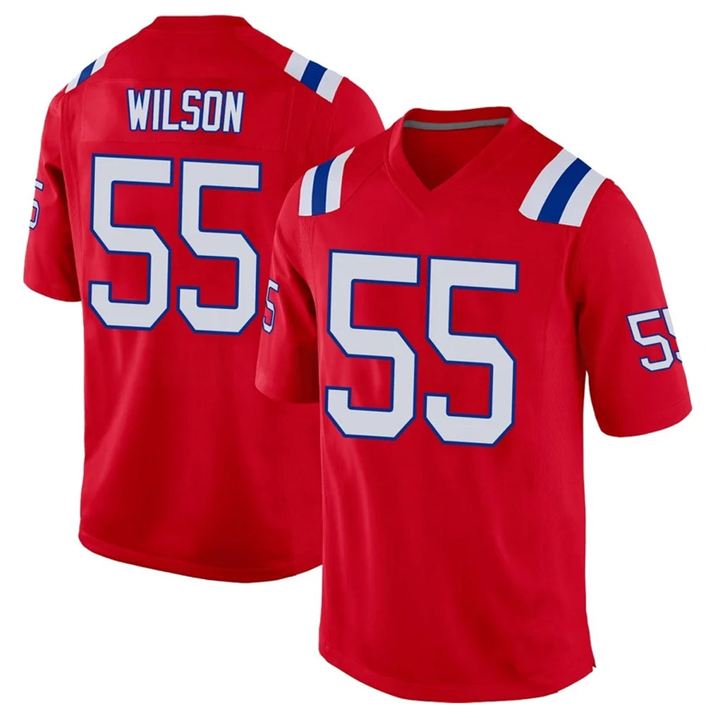 NE.Patriots #55 Jared Wilson Player Red Home Game Gdoa Stitched Jerseys