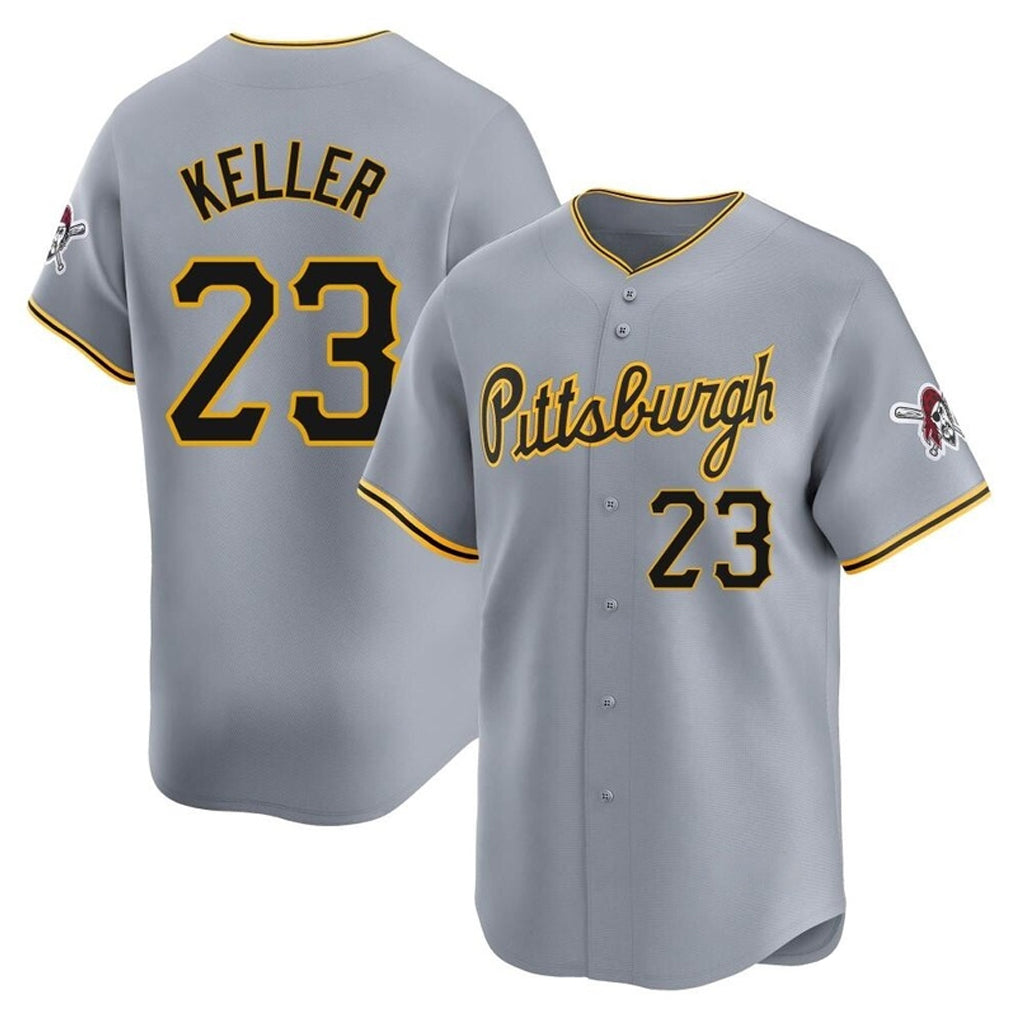 P.Pirates #23 Mitch Keller Player Gray Road Home Limited Fdoa Stitched Jerseys