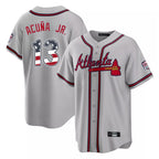 A.Braves #13 Ronald Acuna Jr Player Gray USA 250 Fourth Of July Limited Home Game Gdoa250Ys Stitched Jerseys