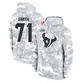 H.Texans #71 Braden Smith Player Arctic Camo Salute to Service Hoodies Limited Game Gdoa Stitched Jerseys