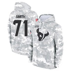 H.Texans #71 Braden Smith Player Arctic Camo Salute to Service Hoodies Limited Game Gdoa Stitched Jerseys