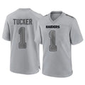 LV.Raiders #1 Tre Tucker Player Gray Atmosphere Fashion Limited Game Gdoa Stitched Jerseys