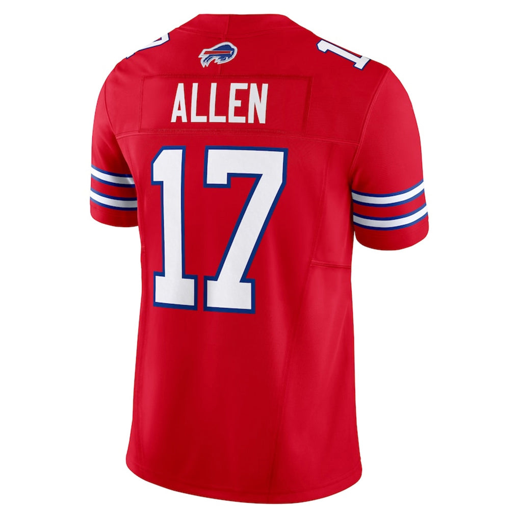 B.Bills #17 Josh Allen Player Red Vapor F.U.S.E. Limited Home Game Gdoa Stitched Jerseys