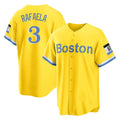 B.Red Sox #3 Ceddanne Rafaela Player Yellow Home Game Gdoa Stitched Jerseys